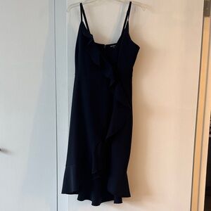 Navy Blue Ruffle Dress